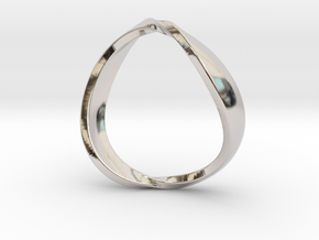 Infinity Ring in Rhodium Plated Brass: 4 / 46.5