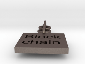 block chain in Polished Bronzed Silver Steel