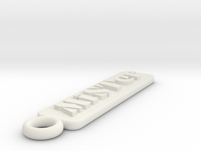 MiSTer Keychain in White Natural Versatile Plastic