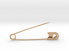 Fashion safety pin in Natural Bronze