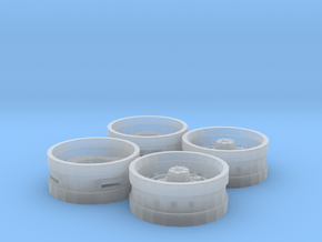 White WFE Style Rims in Smooth Fine Detail Plastic