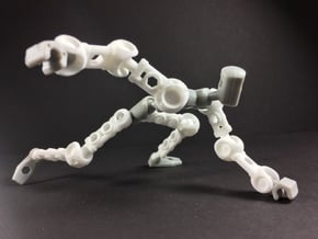 Mechanoid Meta: Arm & Leg Frame in White Natural Versatile Plastic