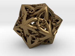 Celtic D20 - small (18mm) in Natural Bronze
