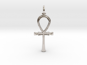 Ancient Egyptian Ankh pendant in Rhodium Plated Brass