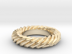Twist ring gold in 14K Yellow Gold
