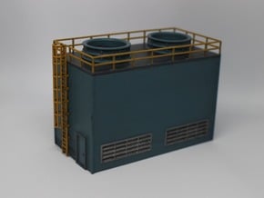 N Scale Large Chiller Part 1 (Walls) in Tan Fine Detail Plastic