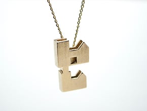 "Forever Home" Necklace in Natural Brass