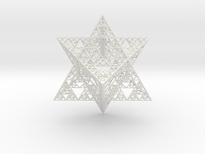 Sierpinski Merkaba III, Hollow  in White Natural Versatile Plastic