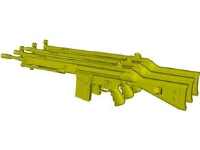 1/10 scale Heckler & Koch G-3A3 rifles A x 3 in Tan Fine Detail Plastic
