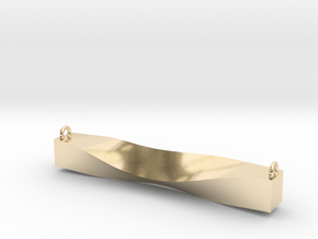 Cowl Bar Pendant in 14k Gold Plated Brass