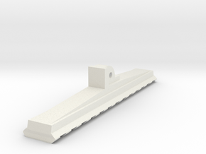 Bottom Rail for AUG Foregrip Attachment (13-Slots) in White Premium Versatile Plastic