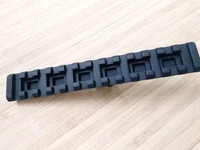Bottom Rail for AUG Foregrip Attachment (13-Slots) in Black Natural Versatile Plastic