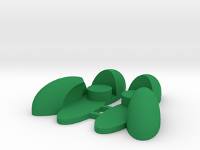 Warrior Wingtips in Green Processed Versatile Plastic