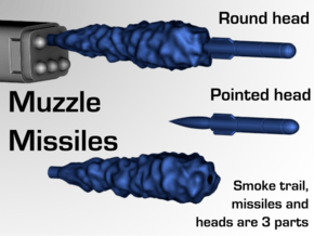 Missiles &  Smoke trails in Smooth Fine Detail Plastic