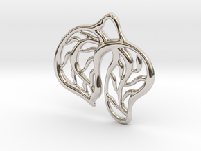 Leaves in Rhodium Plated Brass