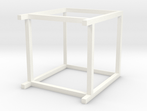Lounge Table square, high, 1:12 in White Processed Versatile Plastic