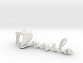 3dWordFlip: Danilo/Anica in White Natural Versatile Plastic