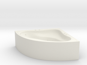 Jacuzzi Corner 01. O scale (1:48) in White Natural Versatile Plastic