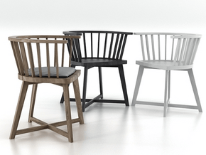1:12 Chair Italian modern in White Processed Versatile Plastic