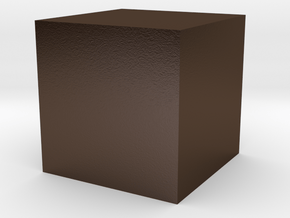a cube of one cubic centimeter in Polished Bronze Steel