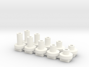topes de H de 2 a 6mm in White Processed Versatile Plastic