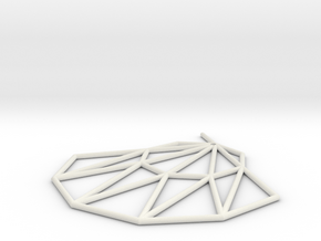 Low poly Doyenne Earring in White Natural Versatile Plastic