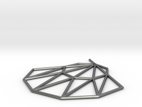 Low poly Doyenne Earring in Polished Silver