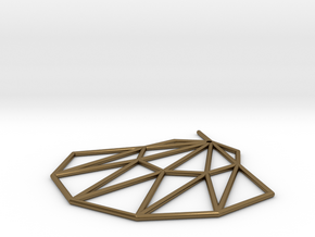 Low poly Doyenne Earring in Polished Bronze