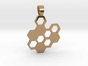Hexa board  [pendant] in Polished Brass