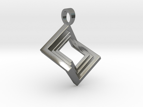 Pseudo cube [pendant] in Polished Silver