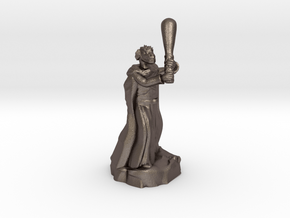 dragonborn sorcerer with greatclub in Polished Bronzed Silver Steel