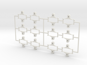 Ravenglass and Eskdale Axleboxes for 3 plank opens in White Natural Versatile Plastic