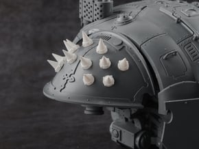 Studs - Riveted Spikes (20pc) in Tan Fine Detail Plastic