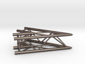 Square truss L45 1:10 in Polished Bronzed Silver Steel