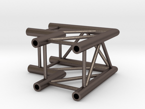 Square truss L90 1:10 in Polished Bronzed Silver Steel