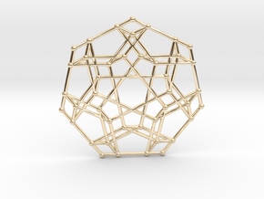 Associahedron Pendant in 14k Gold Plated Brass