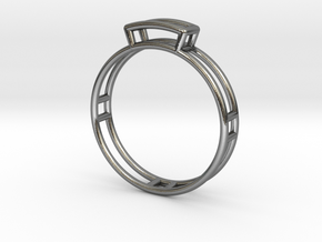 GEM Ring  in Polished Silver: Medium
