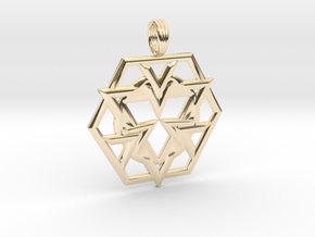 GEO-CRYSTALS in 14k Gold Plated Brass