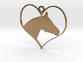Horse Heart in Natural Brass