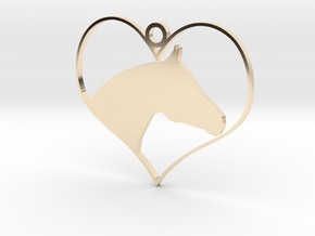 Horse Heart in 14k Gold Plated Brass