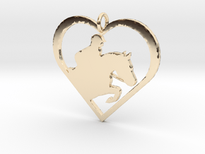 Jumping Horse in 14k Gold Plated Brass
