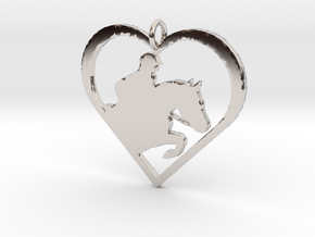 Jumping Horse in Rhodium Plated Brass