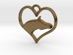 Arabian Horse Heart in Natural Bronze