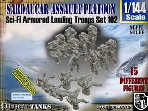 1/144 Sci-Fi Sardaucar Platoon Set 102 in Tan Fine Detail Plastic