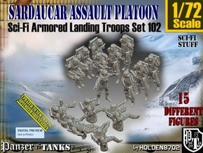 1/72 Sci-Fi Sardaucar Platoon Set 102 in Smooth Fine Detail Plastic