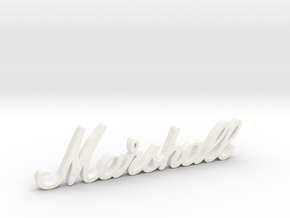 Marshall Logo - 3.25" for Pinball Speaker Panel in White Processed Versatile Plastic