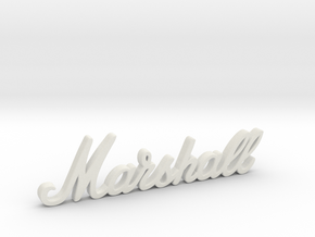 Marshall Logo - 3.25" for Pinball Speaker Panel in White Premium Versatile Plastic