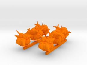 x6　blast markers in Orange Processed Versatile Plastic