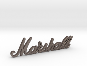Marshall Logo - 3.25" for Pinball Speaker Panel in Polished Bronzed Silver Steel