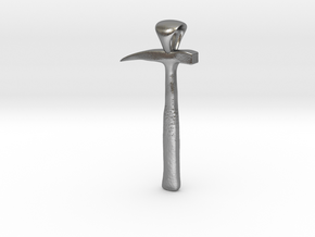 Geologist's Hammer in Natural Silver